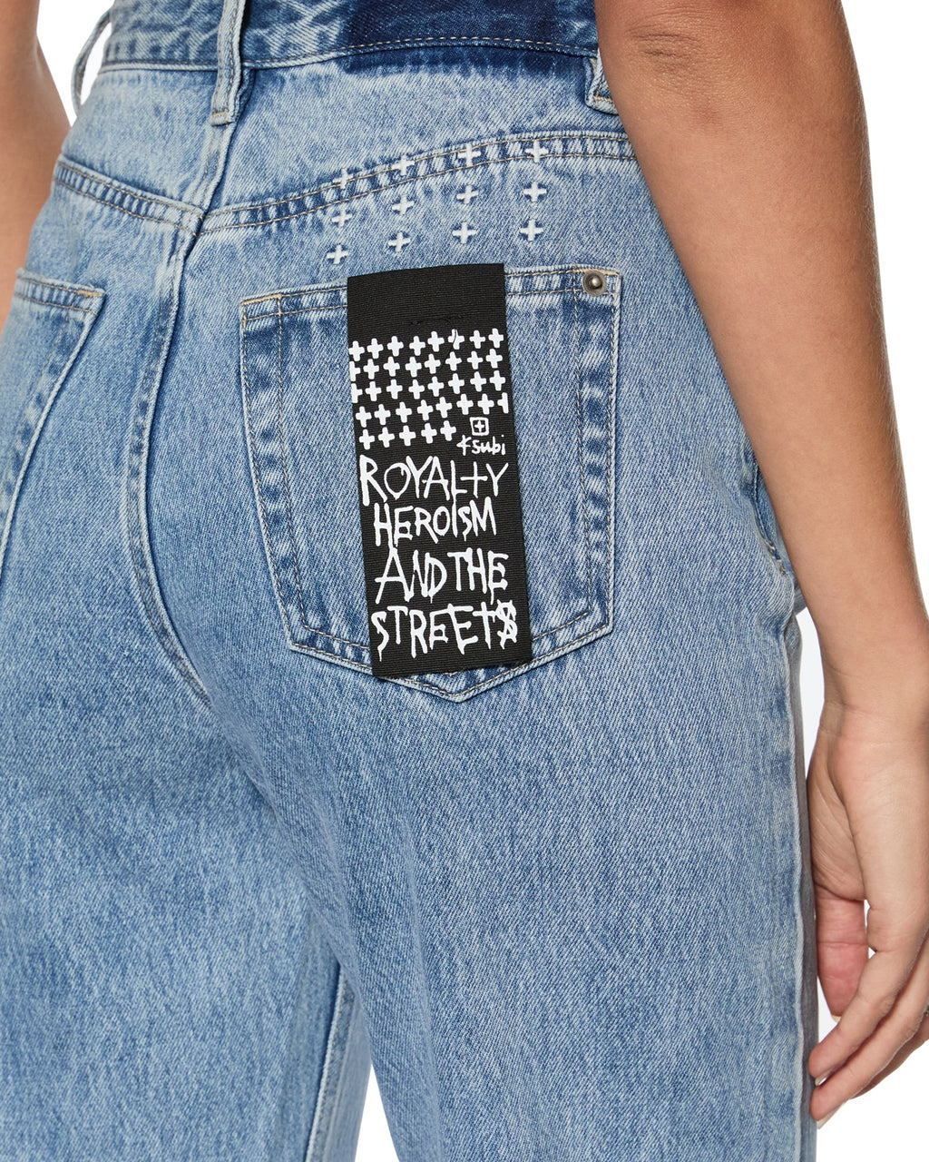 Womens Playback Authentik Trashed Straight Denim Jeans - Denim