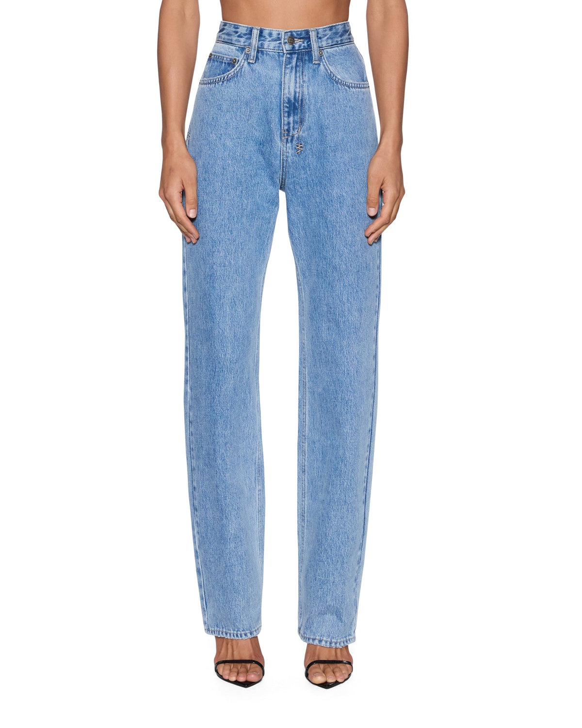 Womens Playback Authentik Straight Denim Jeans - Denim
