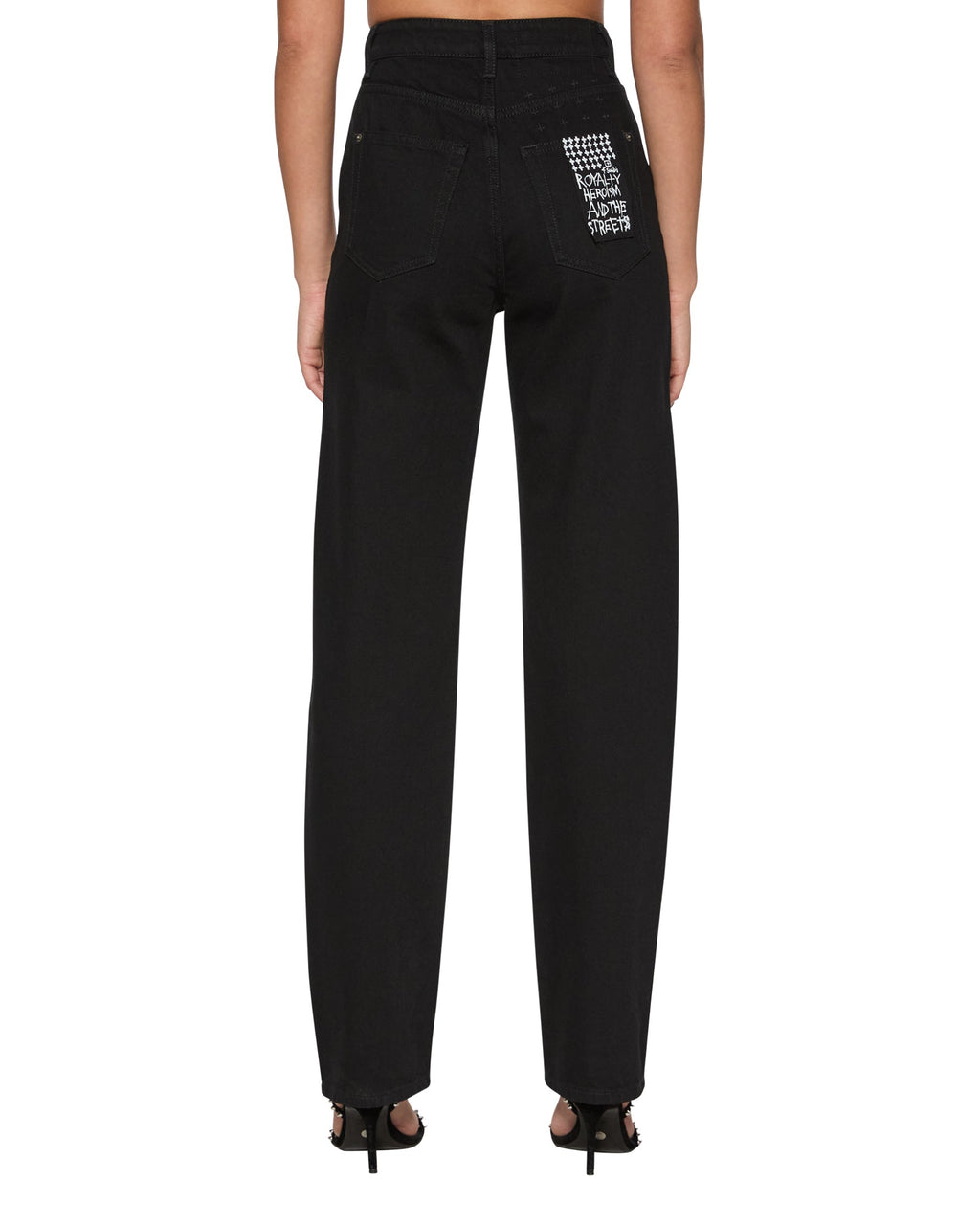 Womens Playback Jet Black Straight Denim Jeans - Black