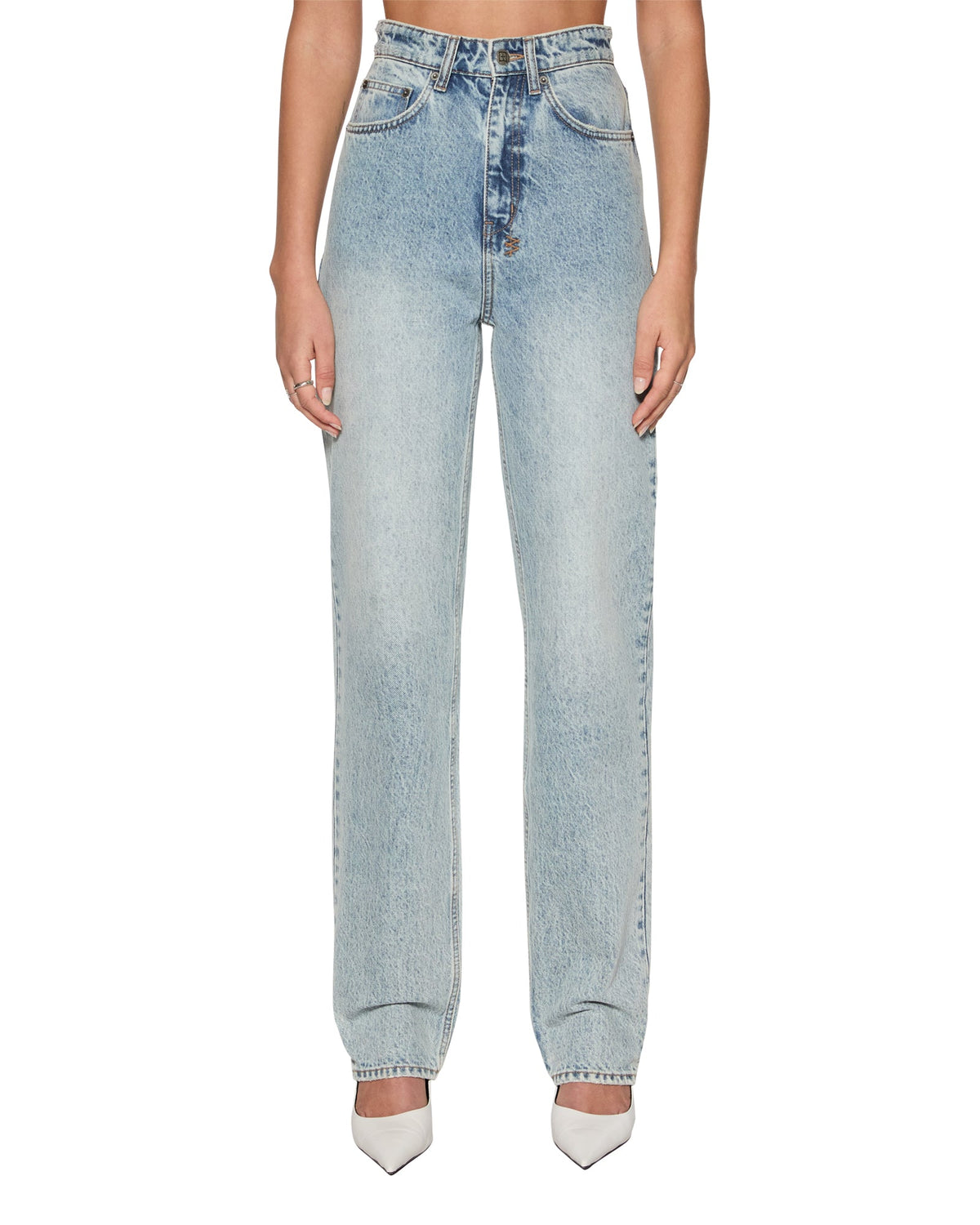 Womens Playback Karma Straight Denim Jeans - Denim