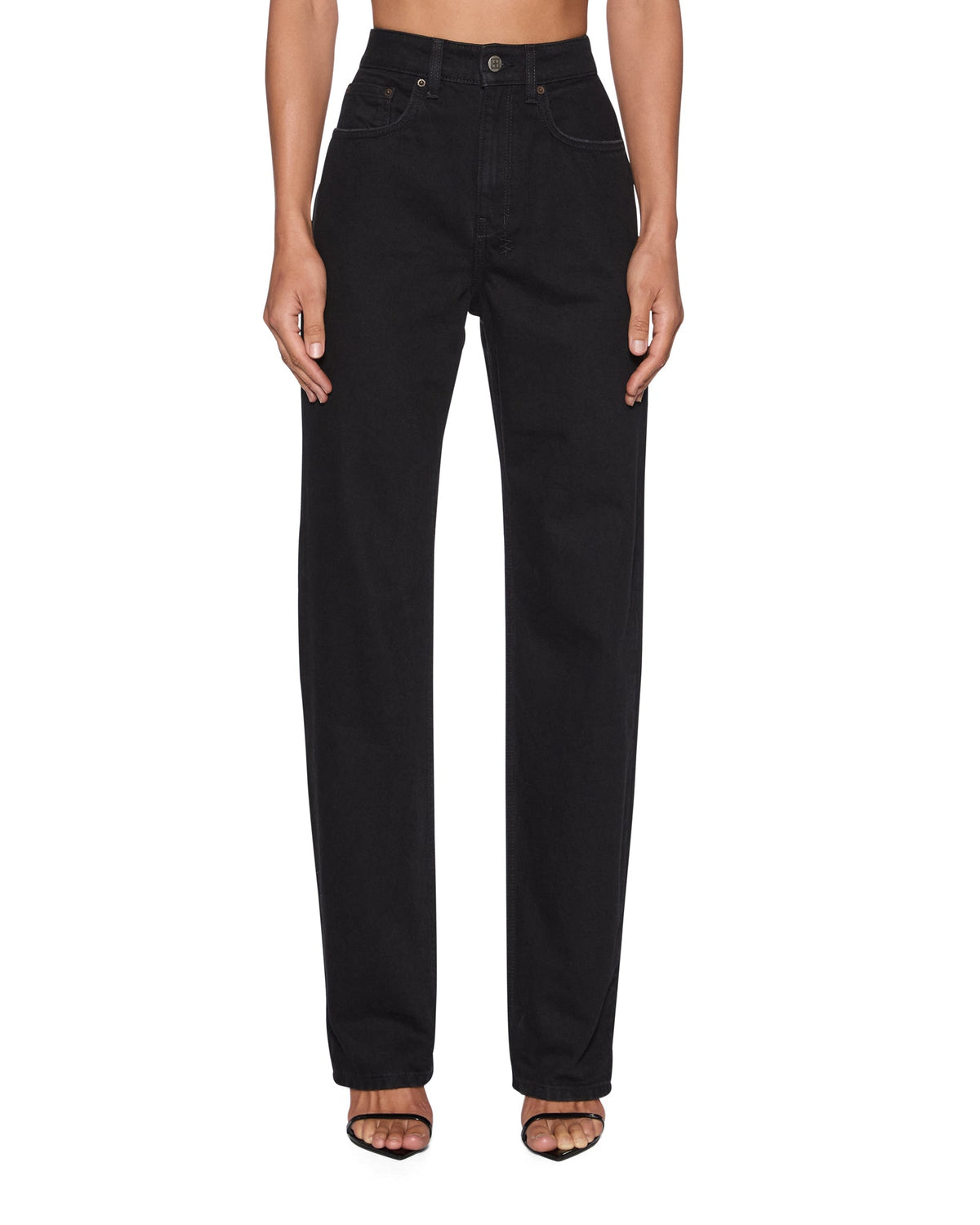 Womens Playback Stealth Straight Denim Jeans - Black
