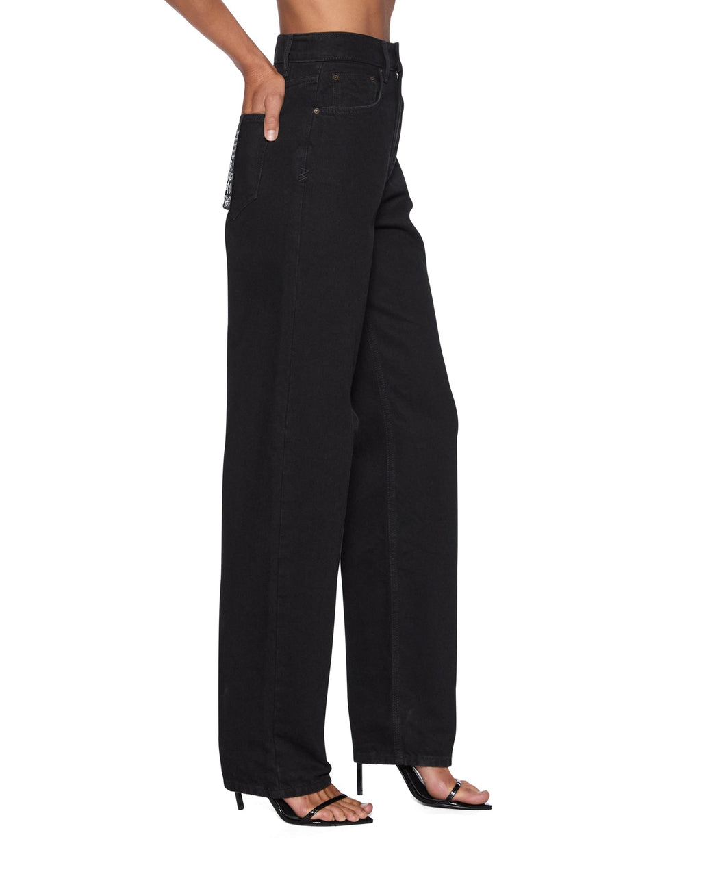Womens Playback Stealth Straight Denim Jeans - Black