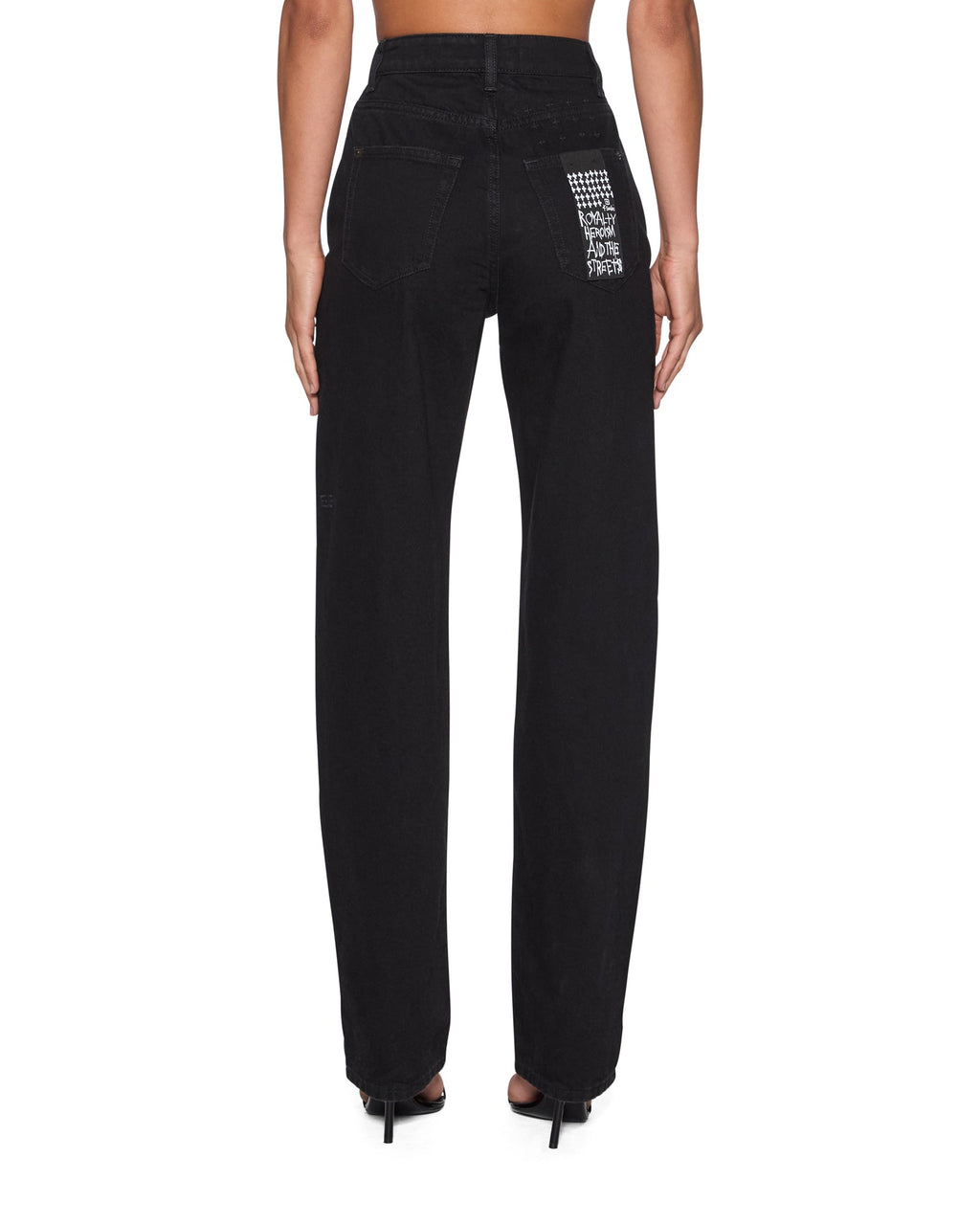 Womens Playback Stealth Straight Denim Jeans - Black