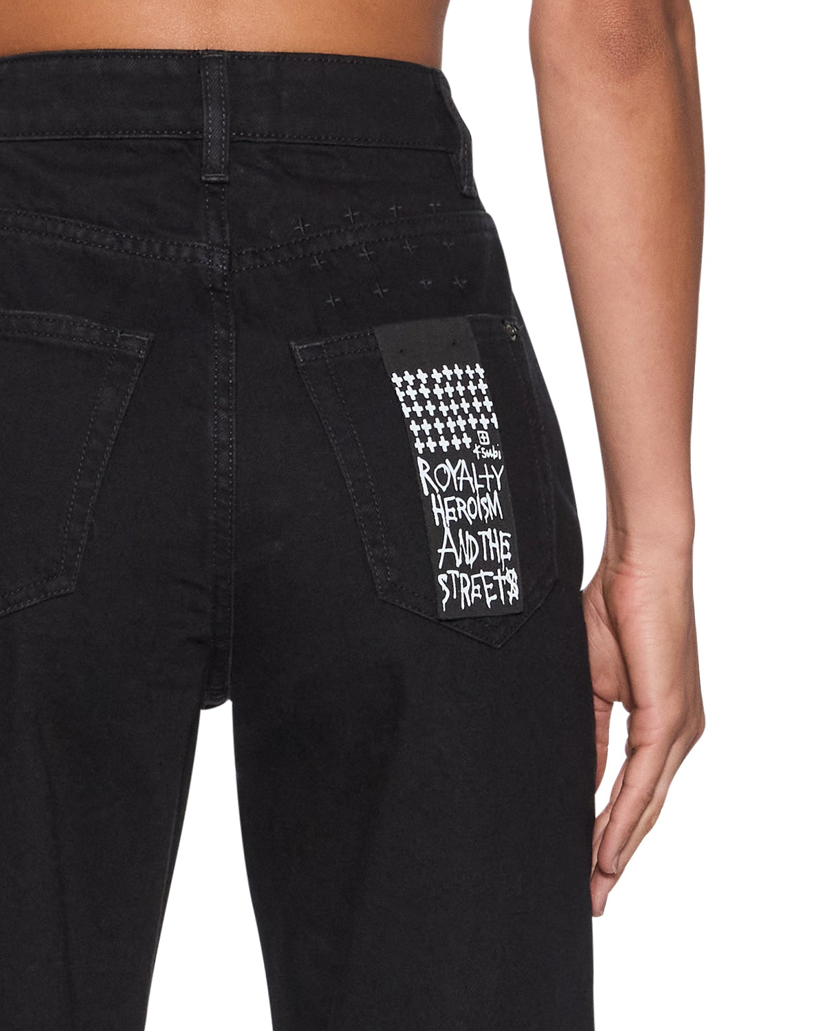 Womens Playback Stealth Straight Denim Jeans - Black