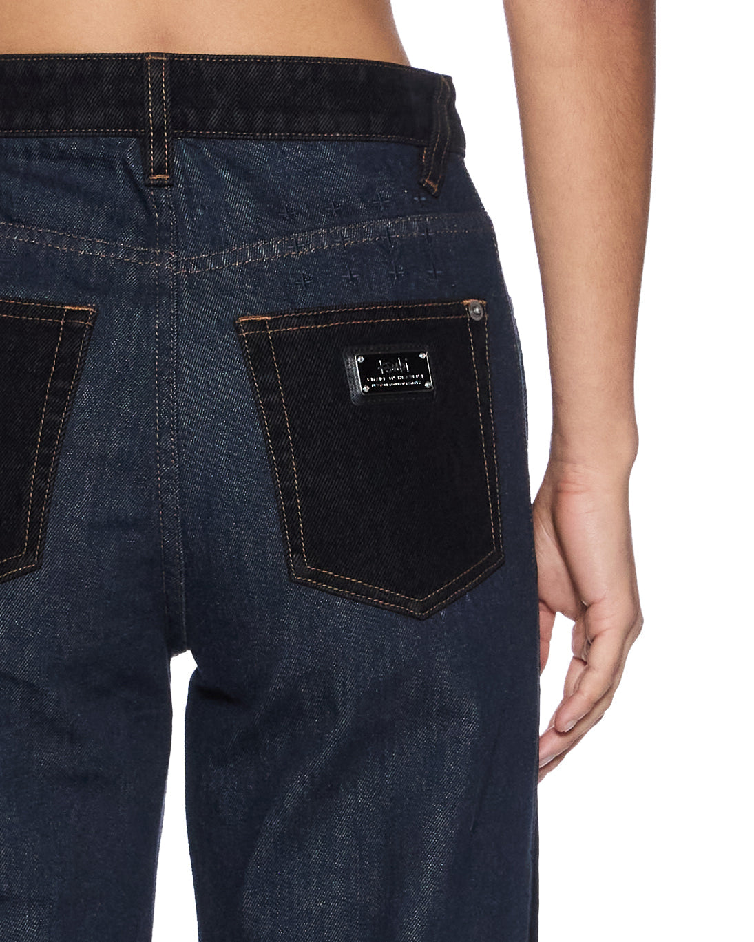 Womens Playback 2.0 Jean Vixen Spliced Straight Denim Jeans - Black