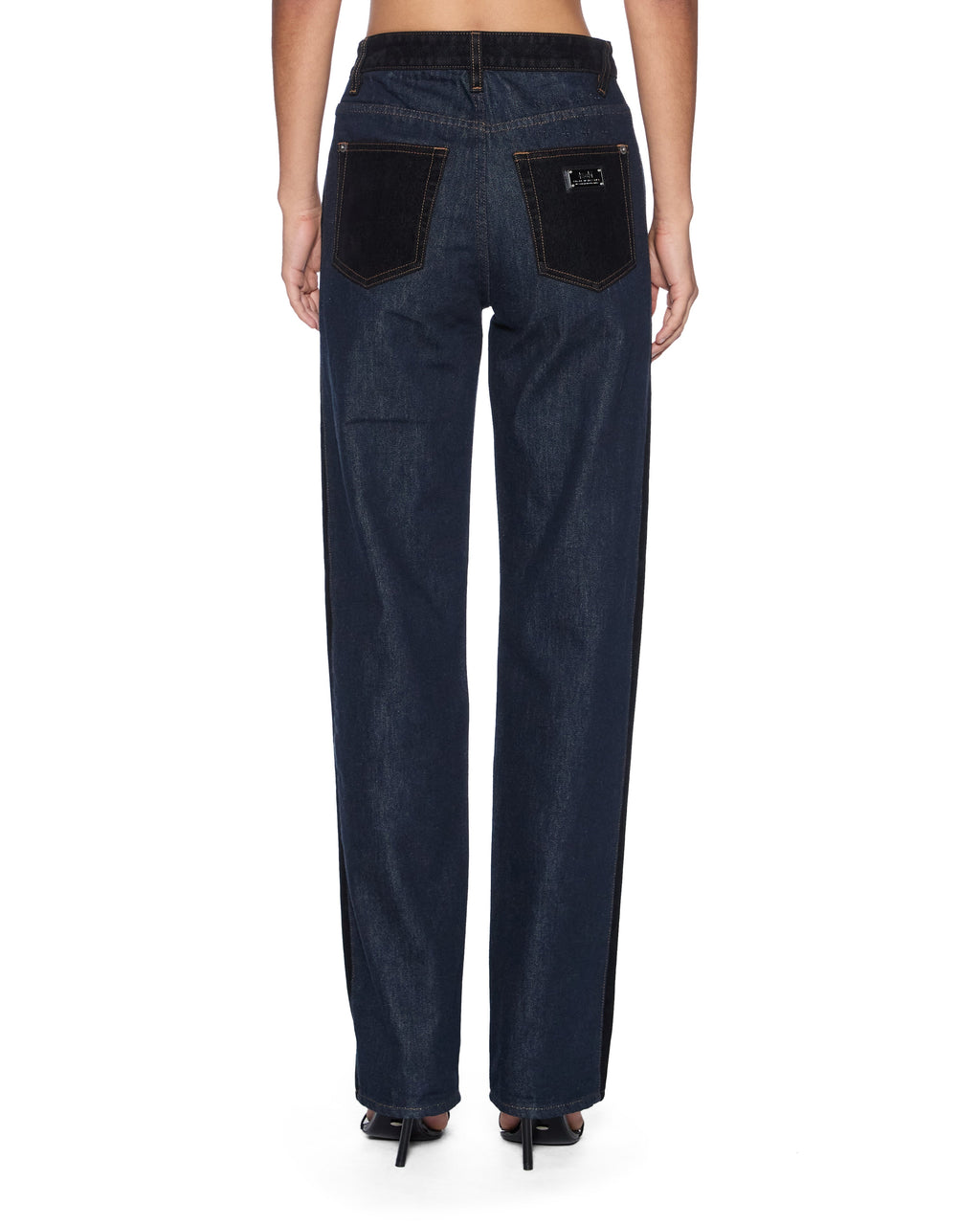 Womens Playback 2.0 Jean Vixen Spliced Straight Denim Jeans - Black