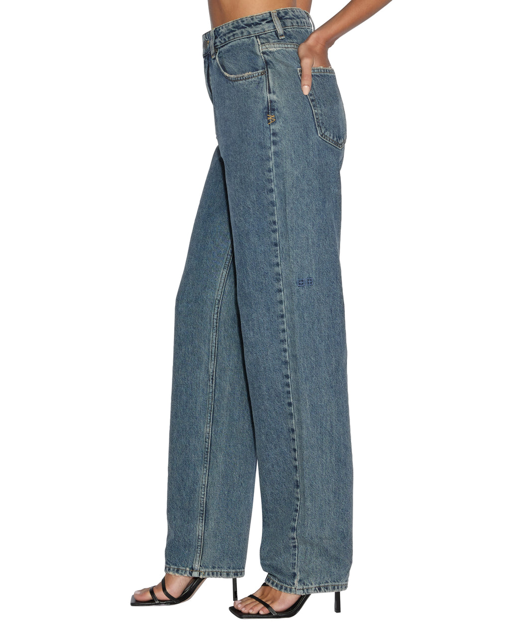 Womens Playback Subway Straight Denim Jeans - Denim