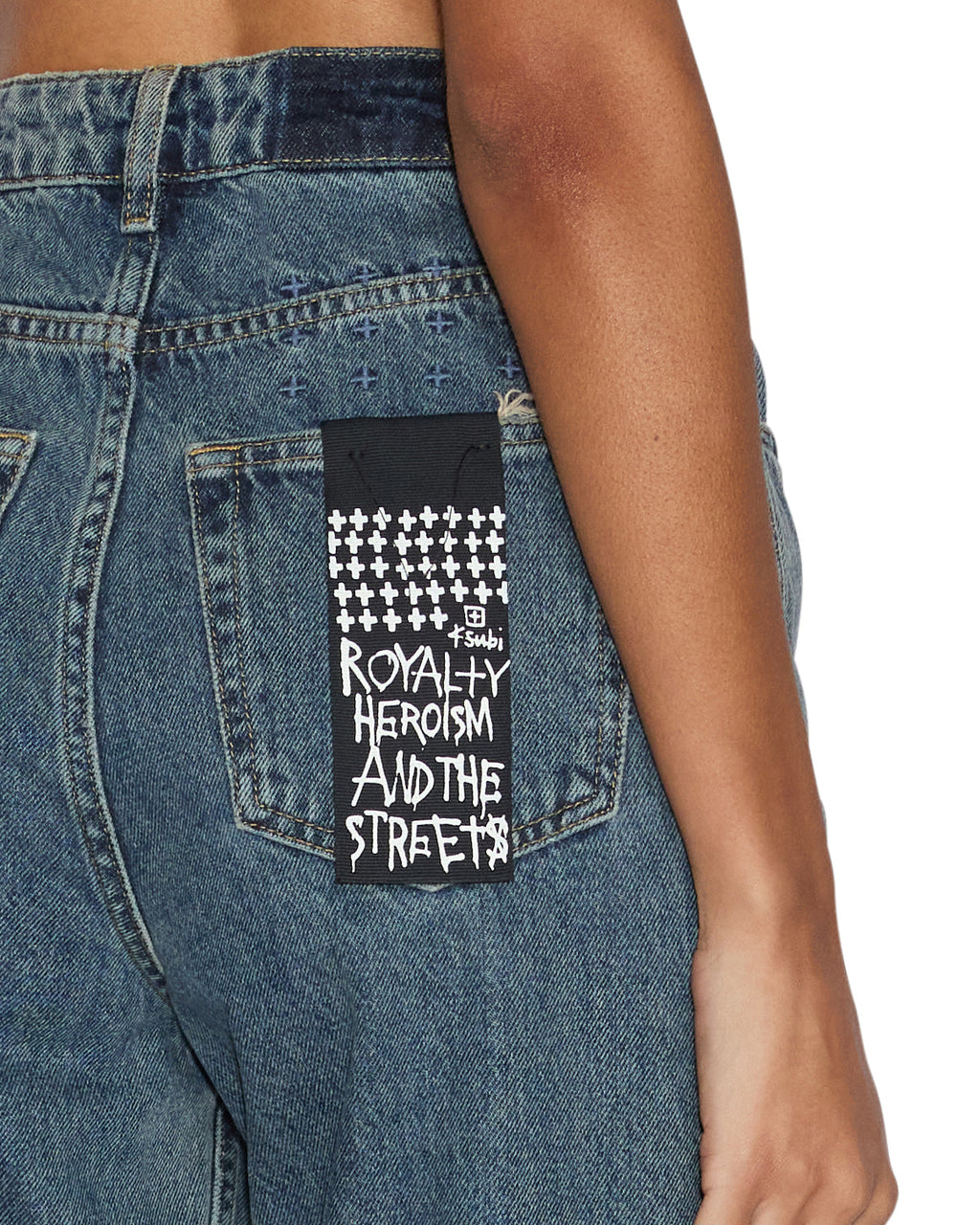Womens Playback Subway Straight Denim Jeans - Denim