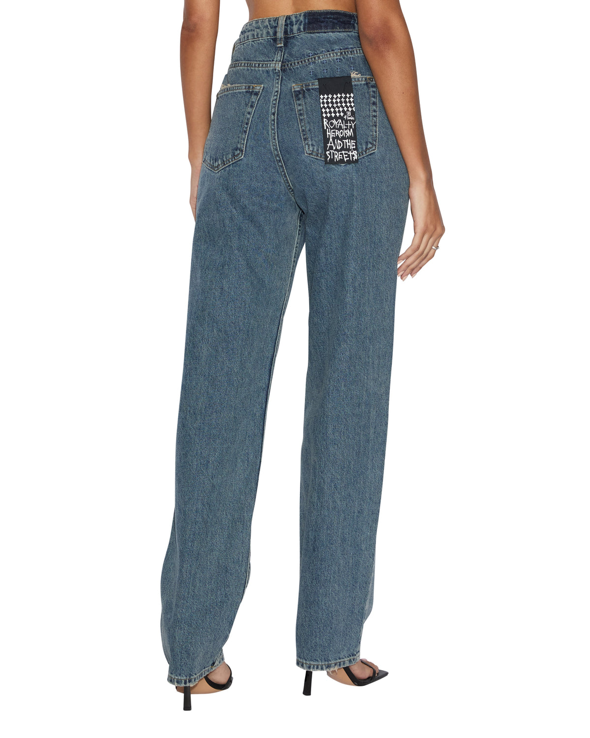 Womens Playback Subway Straight Denim Jeans - Denim