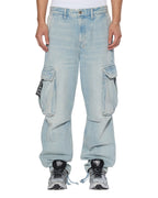 Mens Riot Cargo Pant Paragon Relaxed Pants - Denim