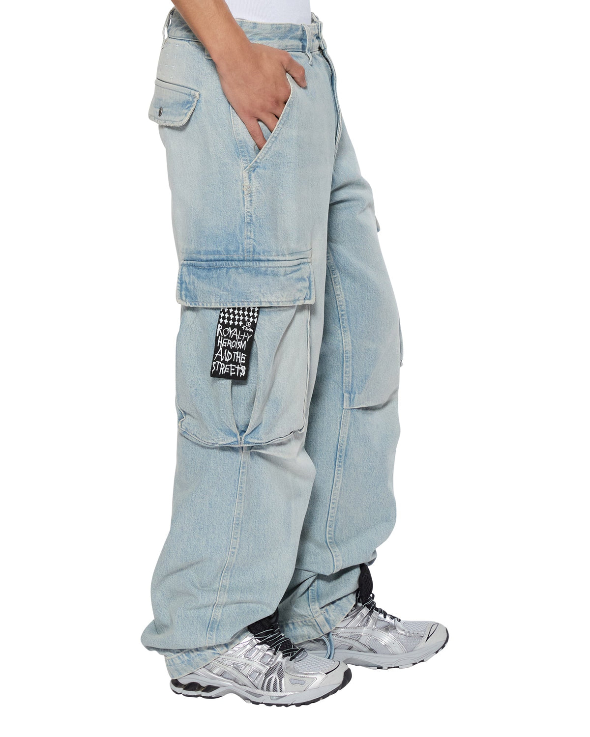 Mens Riot Cargo Pant Paragon Relaxed Pants - Denim
