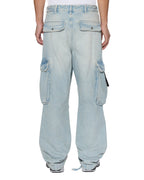 Mens Riot Cargo Pant Paragon Relaxed Pants - Denim