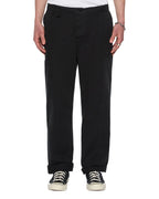 Mens Rival Chino Trouser Black Straight Pants - Black