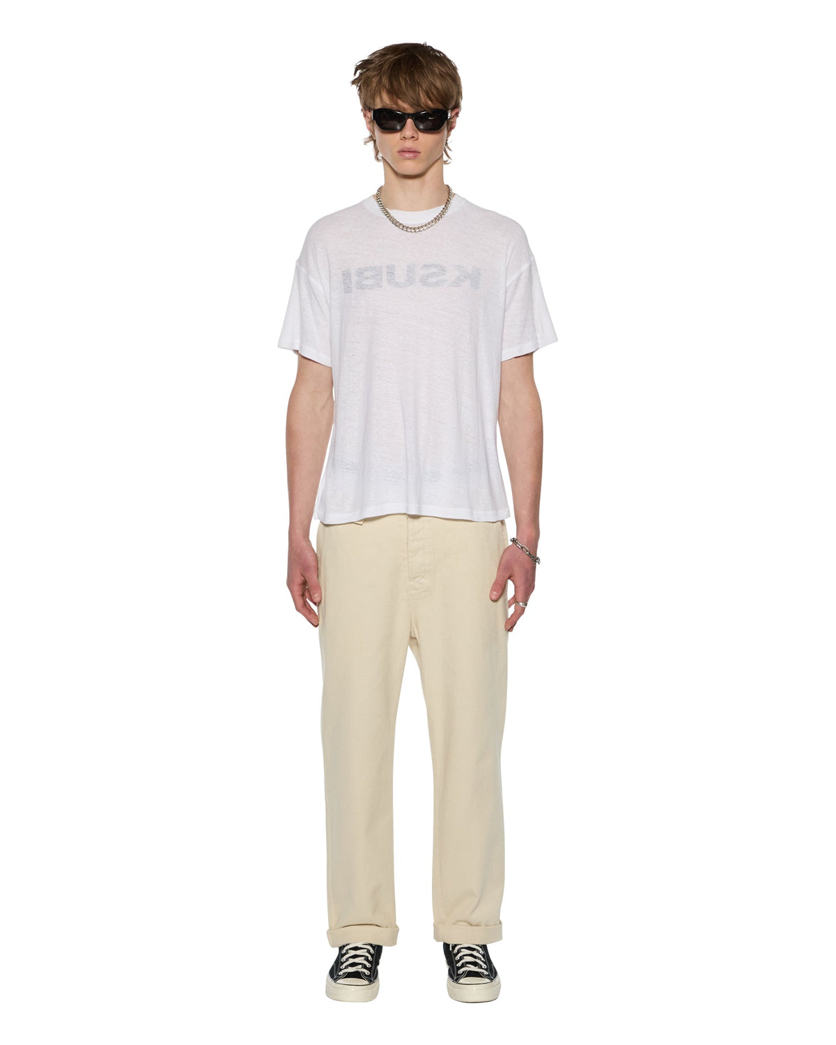 Mens Rival Chino Trouser Desert Straight Pants - Tan