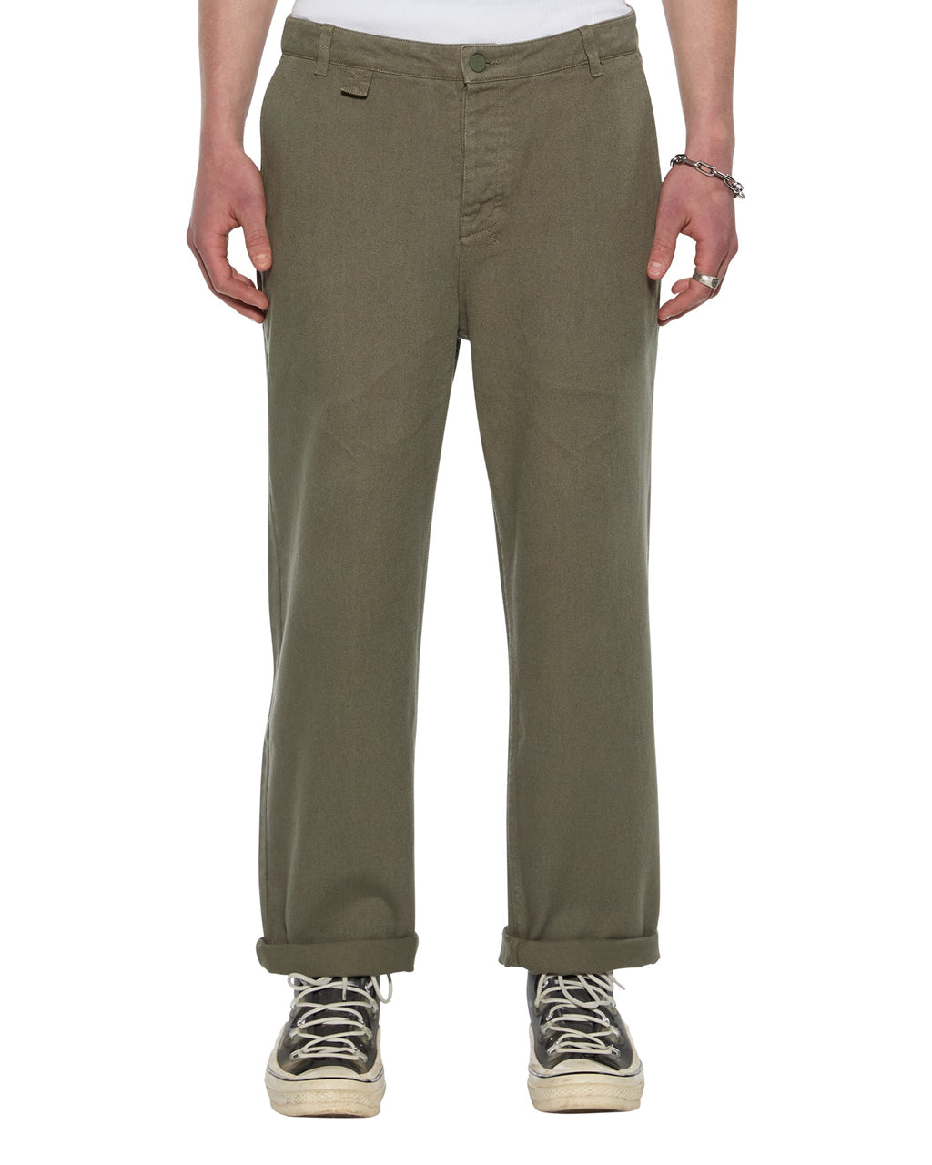 Mens Rival Chino Trouser Khaki Straight Pants - Khaki