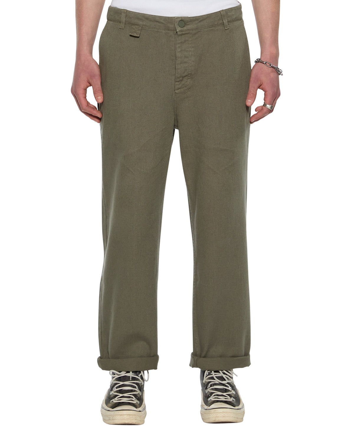 Mens Rival Chino Trouser Khaki Straight Pants - Khaki