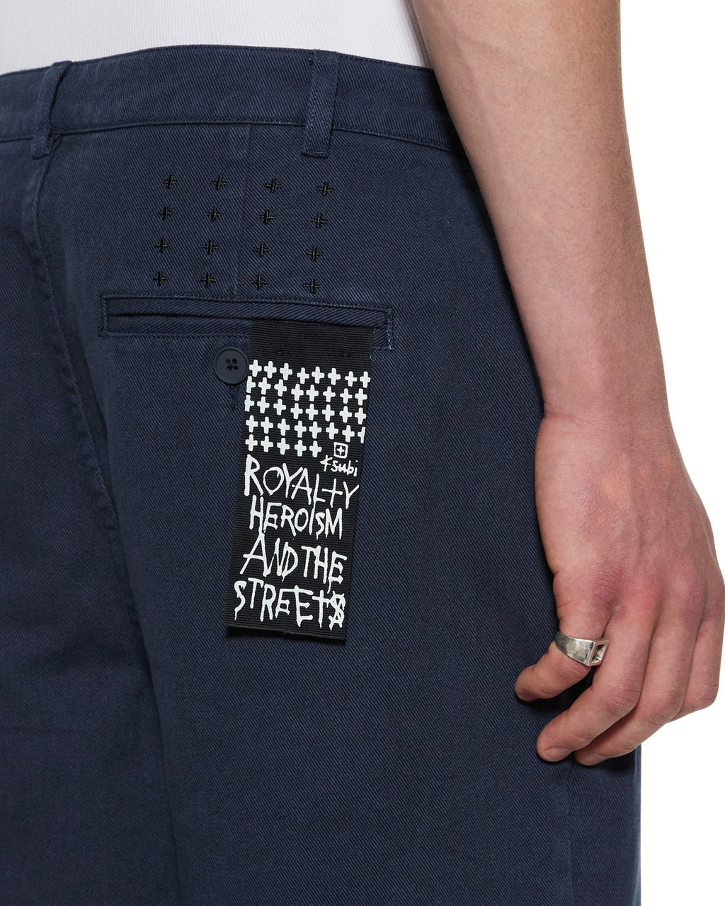 Mens Rival Chino Trouser Navy Straight Pants - Navy