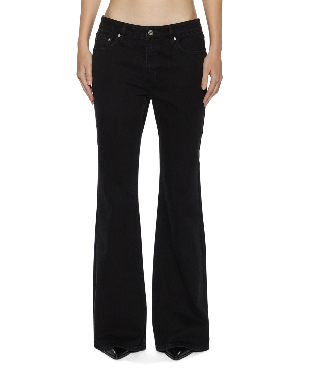 Womens Soho Lo Jet Black Bootcut Denim Jeans - Black