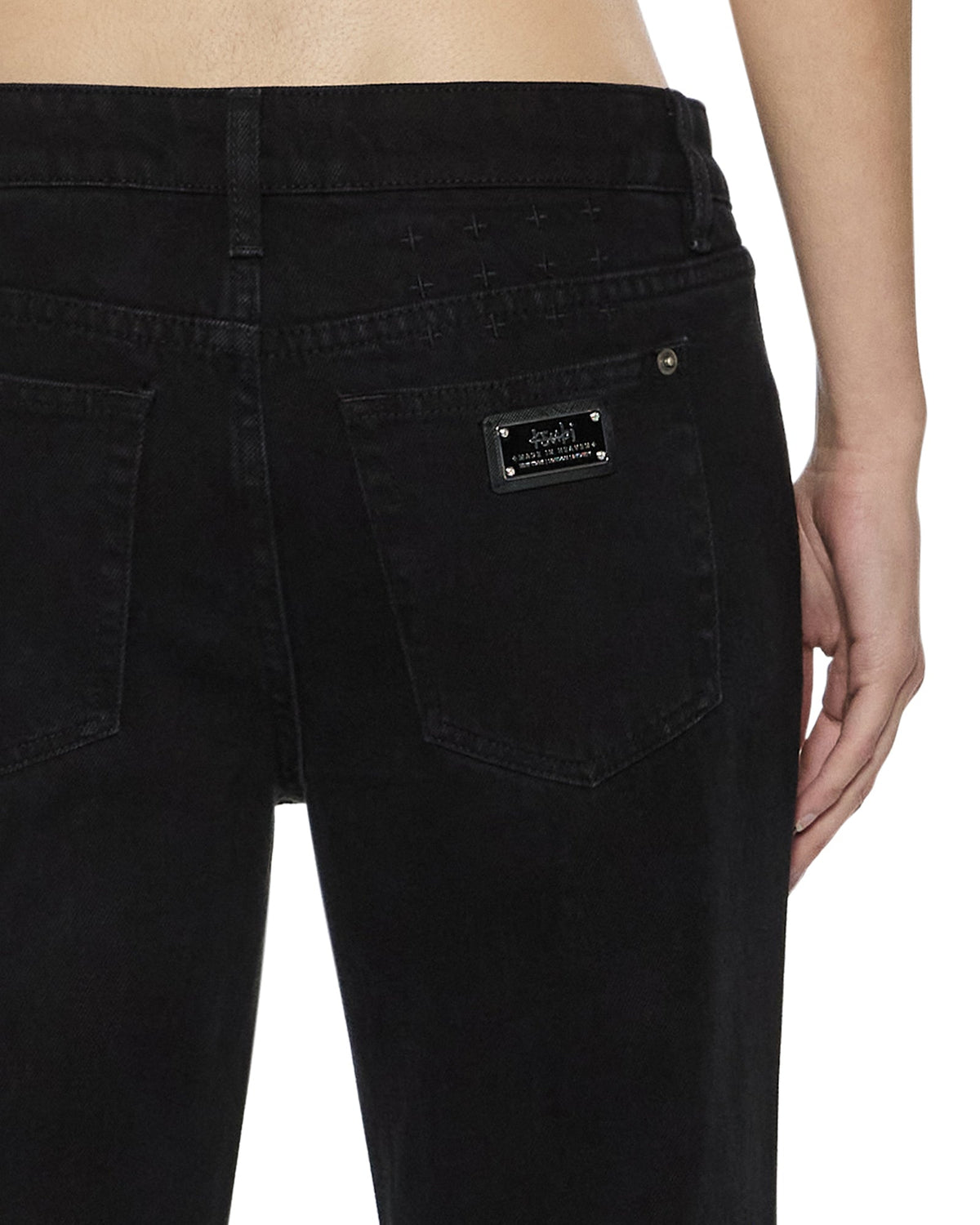 Womens Soho Lo Jet Black Bootcut Denim Jeans - Black