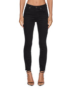 Womens Spray On Jet Black Skinny Denim Jeans - Black