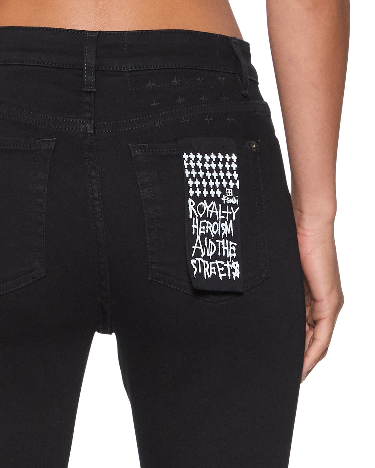 Womens Spray On Jet Black Skinny Denim Jeans - Black
