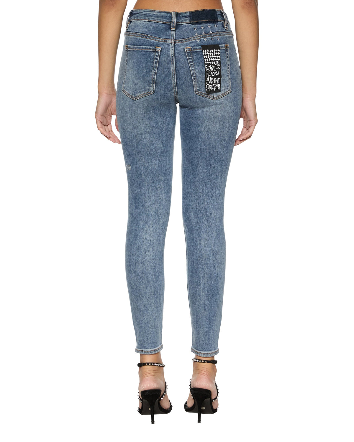 Womens Spray On True Vintage Skinny Denim Jeans - Denim