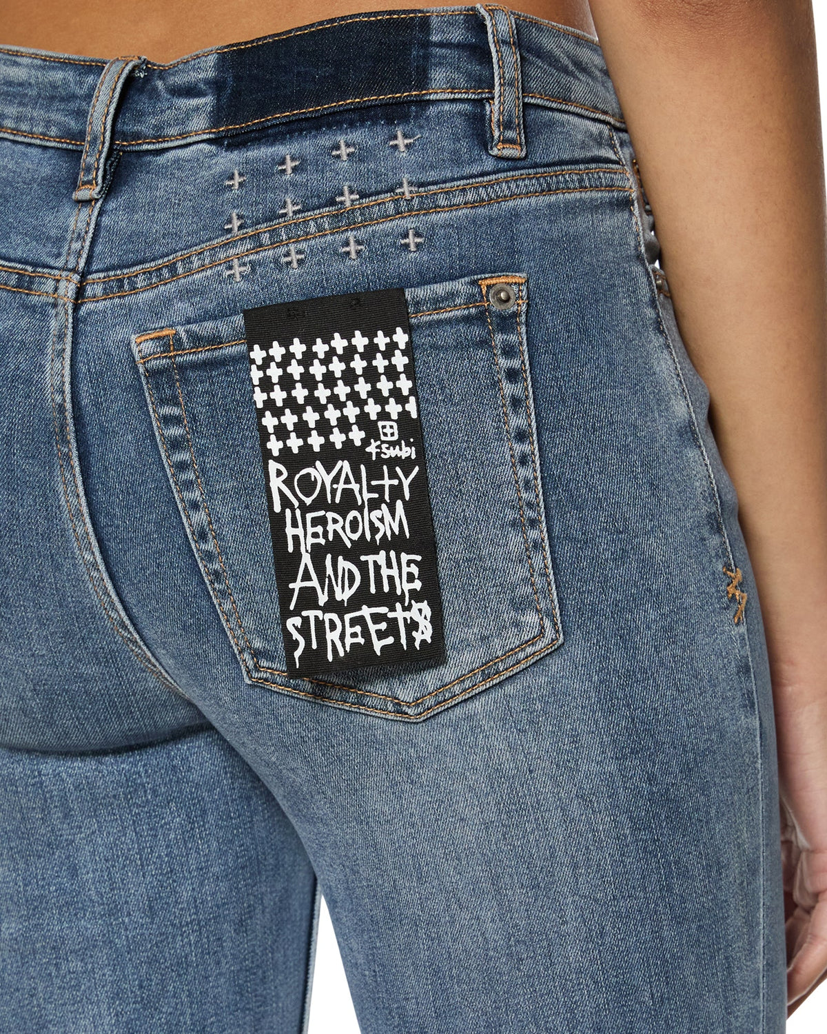 Womens Spray On True Vintage Skinny Denim Jeans - Denim
