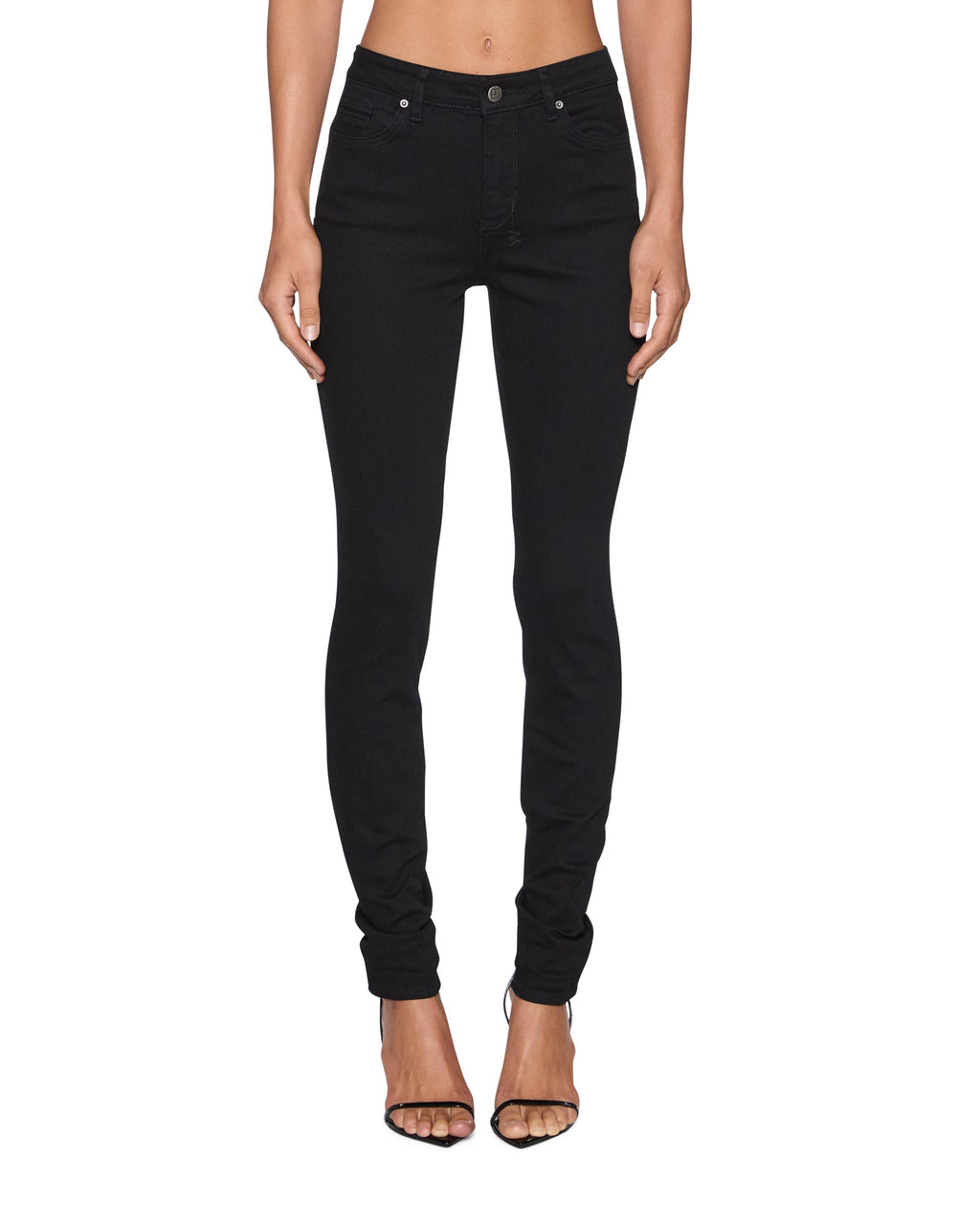 Womens Spray On Xtra Nightfall Skinny Denim Jeans - Black