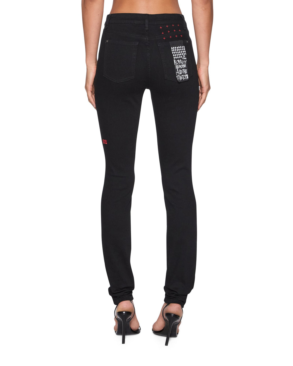 Womens Spray On Xtra Nightfall Skinny Denim Jeans - Black