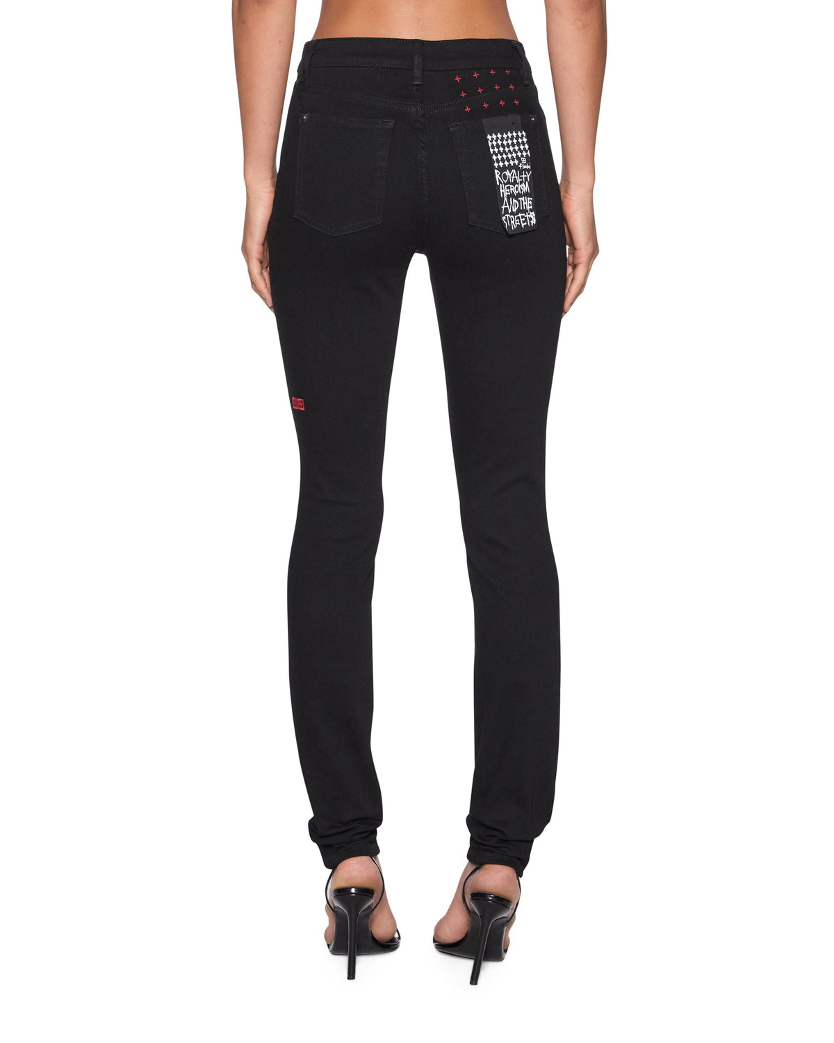 Womens Spray On Xtra Nightfall Skinny Denim Jeans - Black