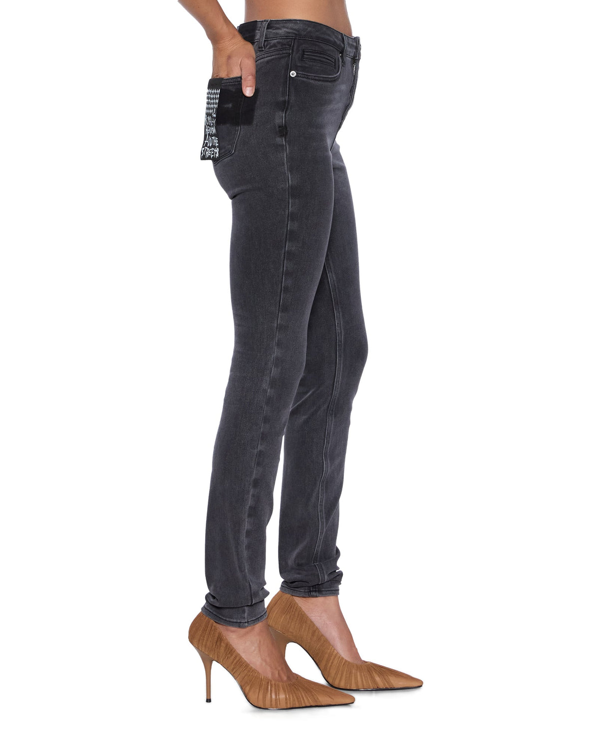 Womens Spray On Xtra Sott Nightshade Skinny Denim Jeans - Black