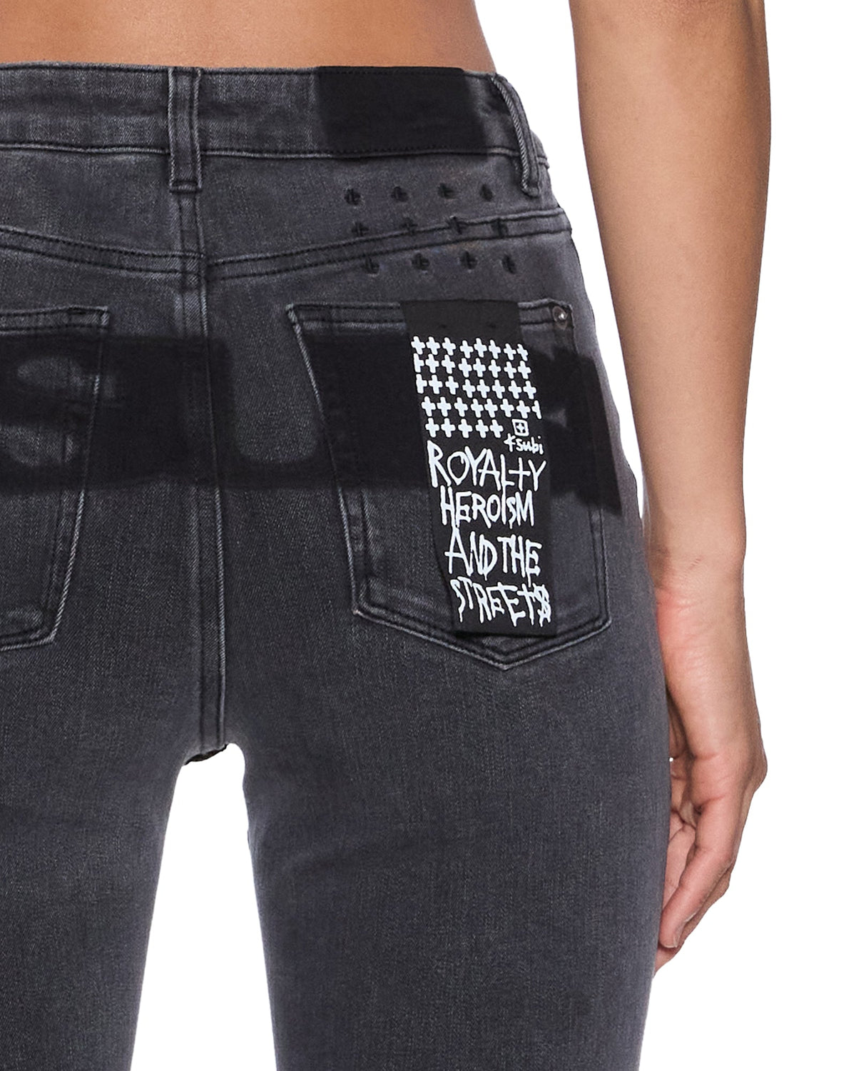 Womens Spray On Xtra Sott Nightshade Skinny Denim Jeans - Black