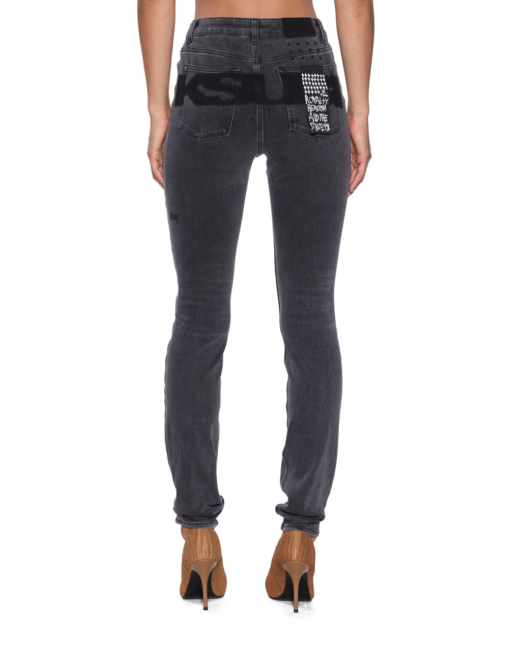 Womens Spray On Xtra Sott Nightshade Skinny Denim Jeans - Black