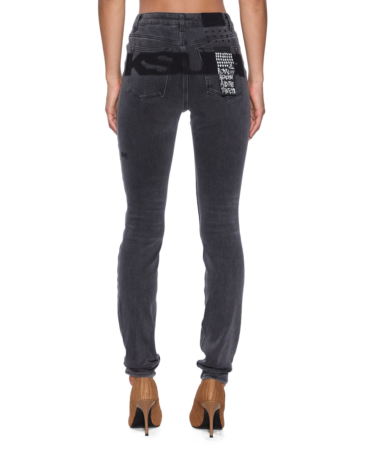 Womens Spray On Xtra Sott Nightshade Skinny Denim Jeans - Black