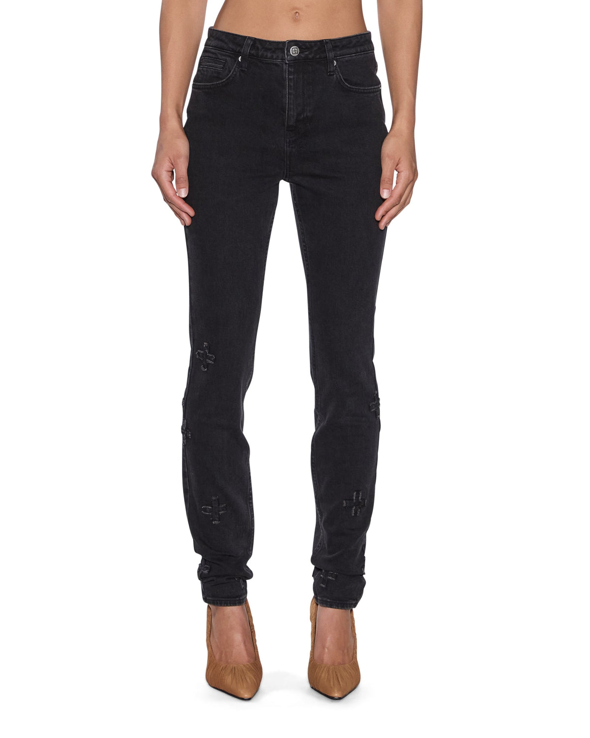 Womens Spray On Xtra Black Kraftwerk Skinny Denim Jeans - Black
