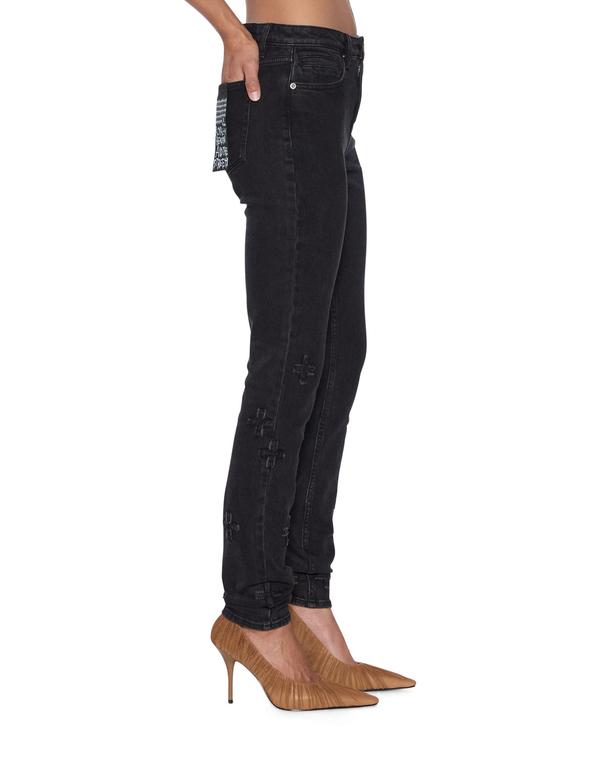Womens Spray On Xtra Black Kraftwerk Skinny Denim Jeans - Black
