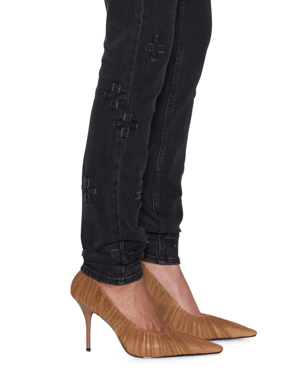 Womens Spray On Xtra Black Kraftwerk Skinny Denim Jeans - Black