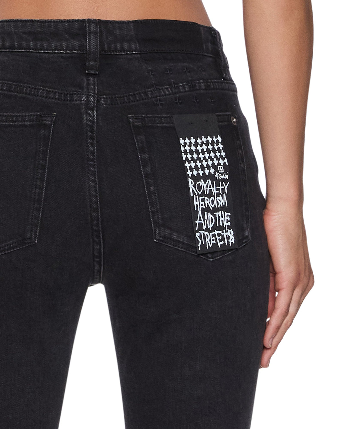 Womens Spray On Xtra Black Kraftwerk Skinny Denim Jeans - Black