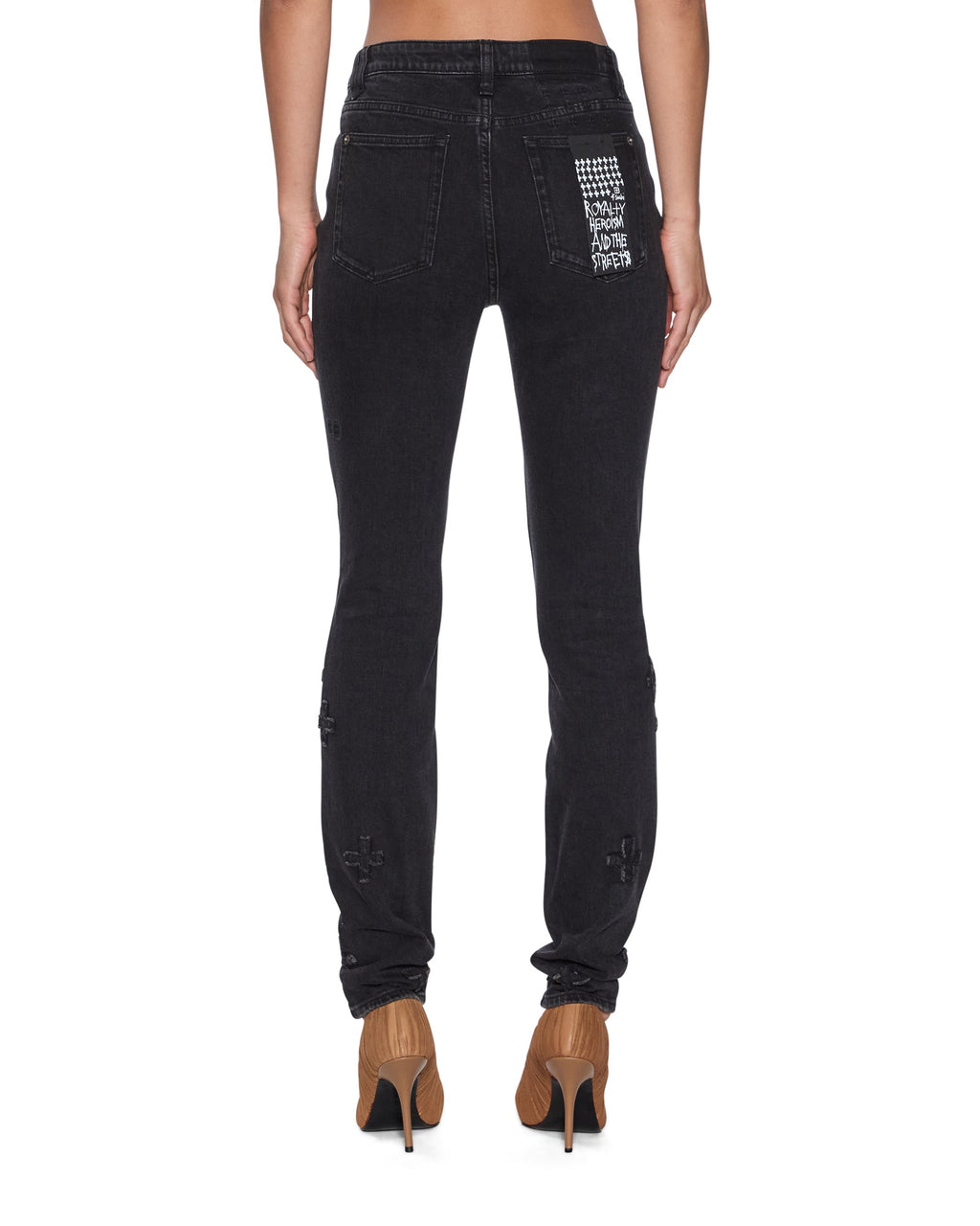 Womens Spray On Xtra Black Kraftwerk Skinny Denim Jeans - Black