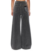 Womens Strider Cinder Wide Denim Jeans - Black
