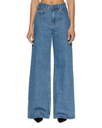 Womens Strider Heritage Wide Denim Jeans - Denim