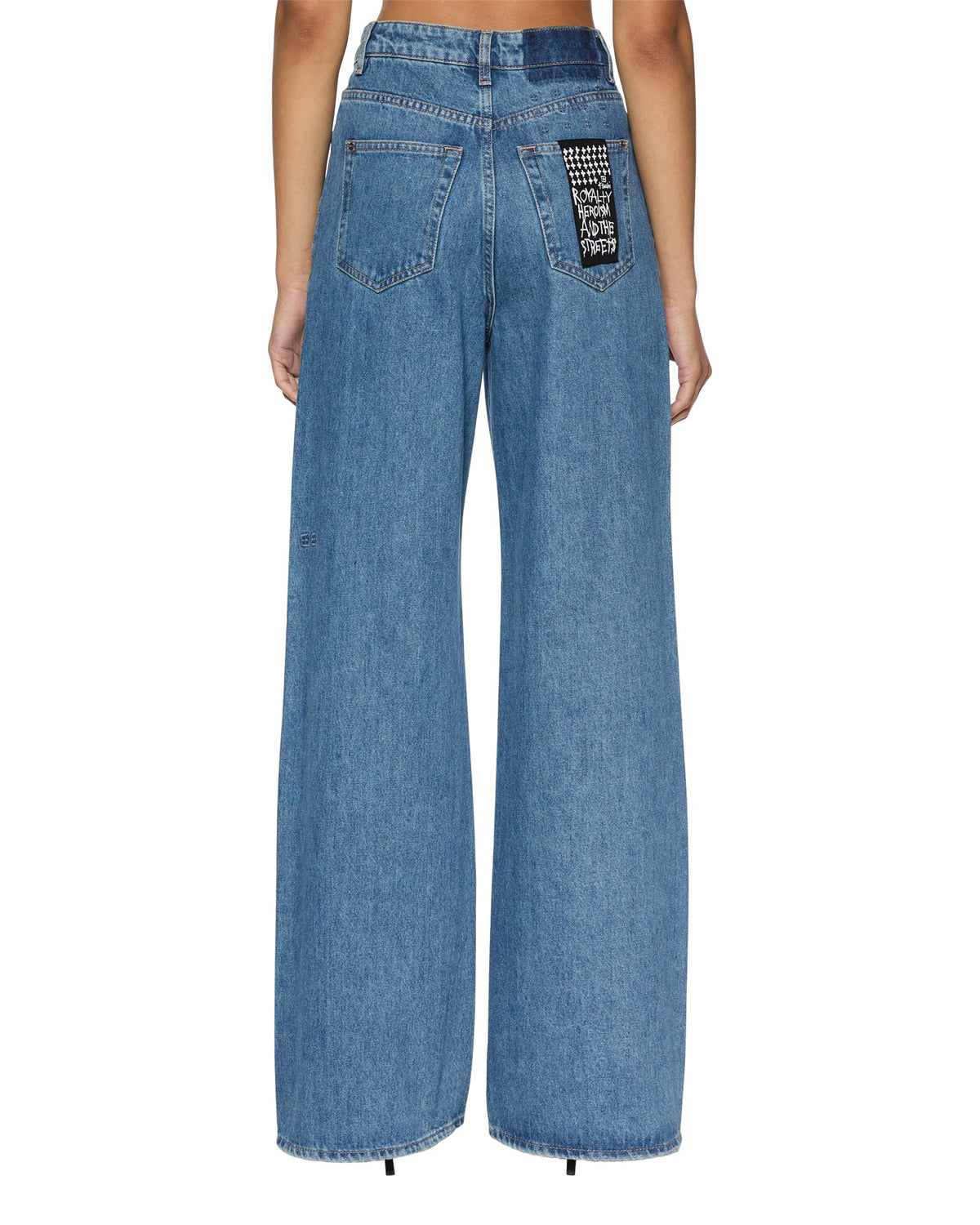 Womens Strider Heritage Wide Denim Jeans - Denim