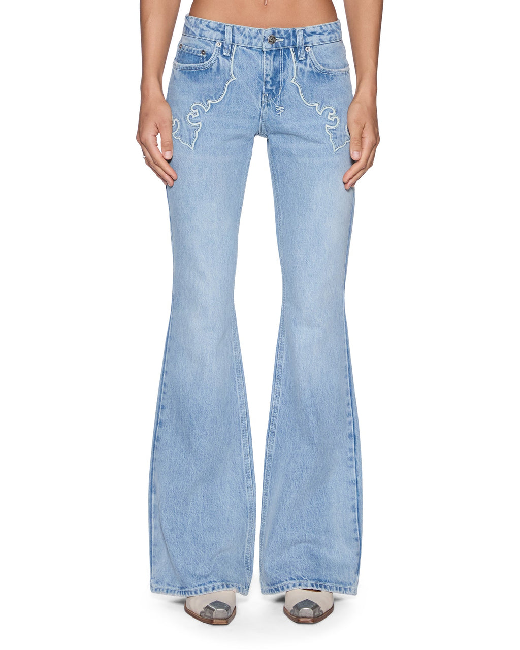Womens Soho Lo Jean Krystal Western Slim Denim Jeans - Denim