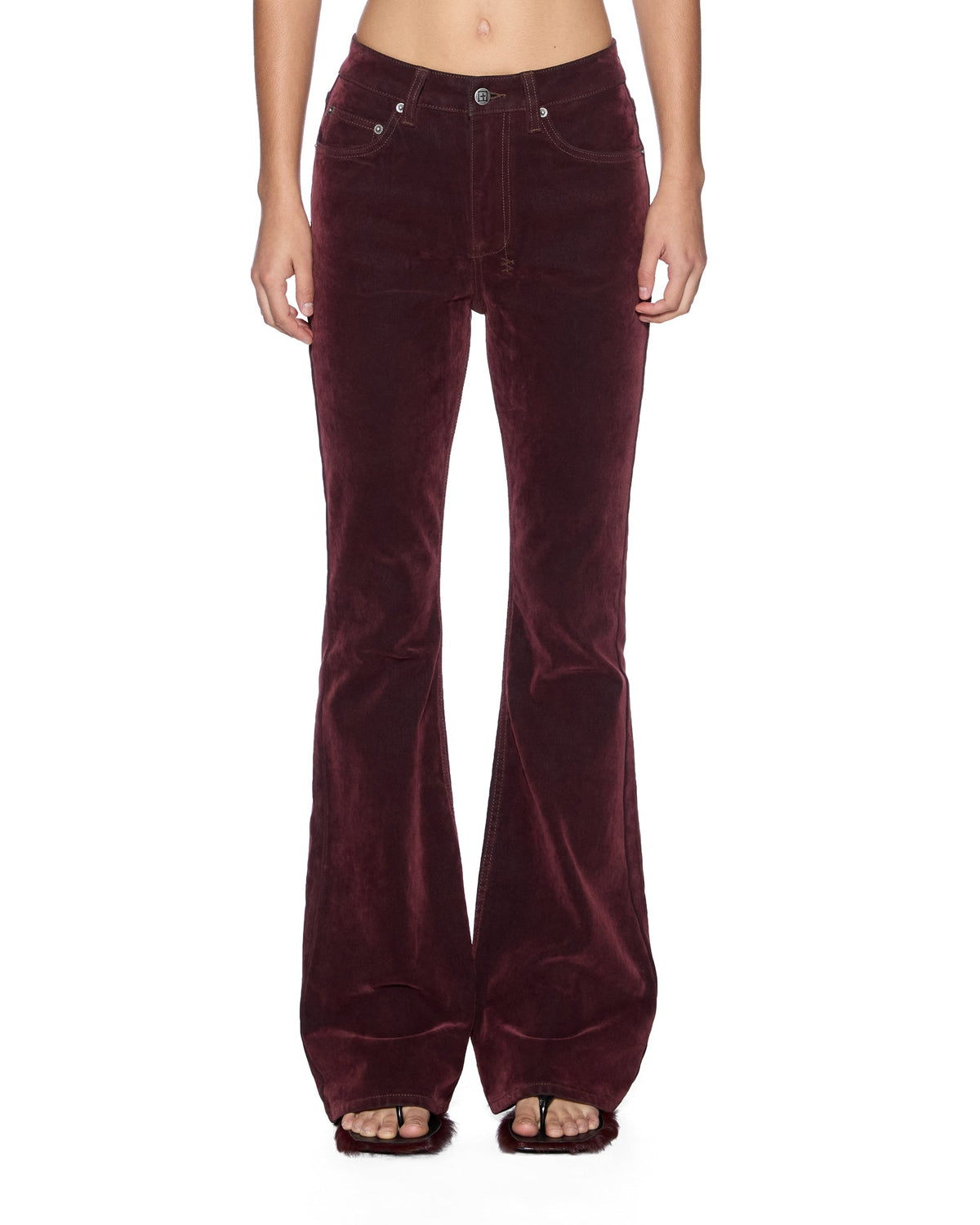 Womens Soho Merlot Slim Denim Jeans - Burgundy