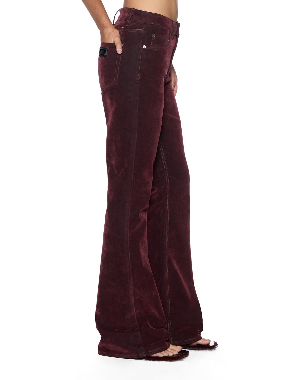 Womens Soho Merlot Slim Denim Jeans - Burgundy