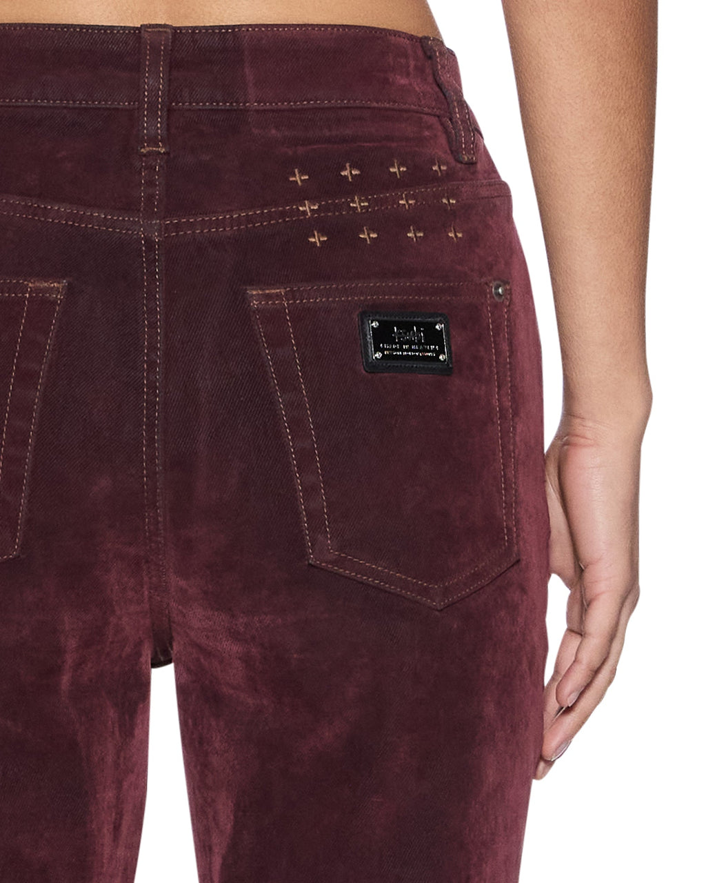 Womens Soho Merlot Slim Denim Jeans - Burgundy
