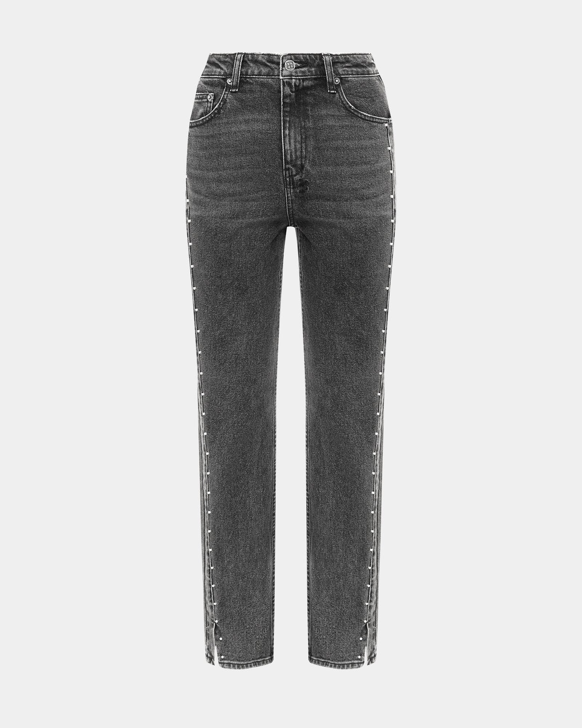 Womens Straight Up Lovestruck Slim Straight Denim Jeans - Black