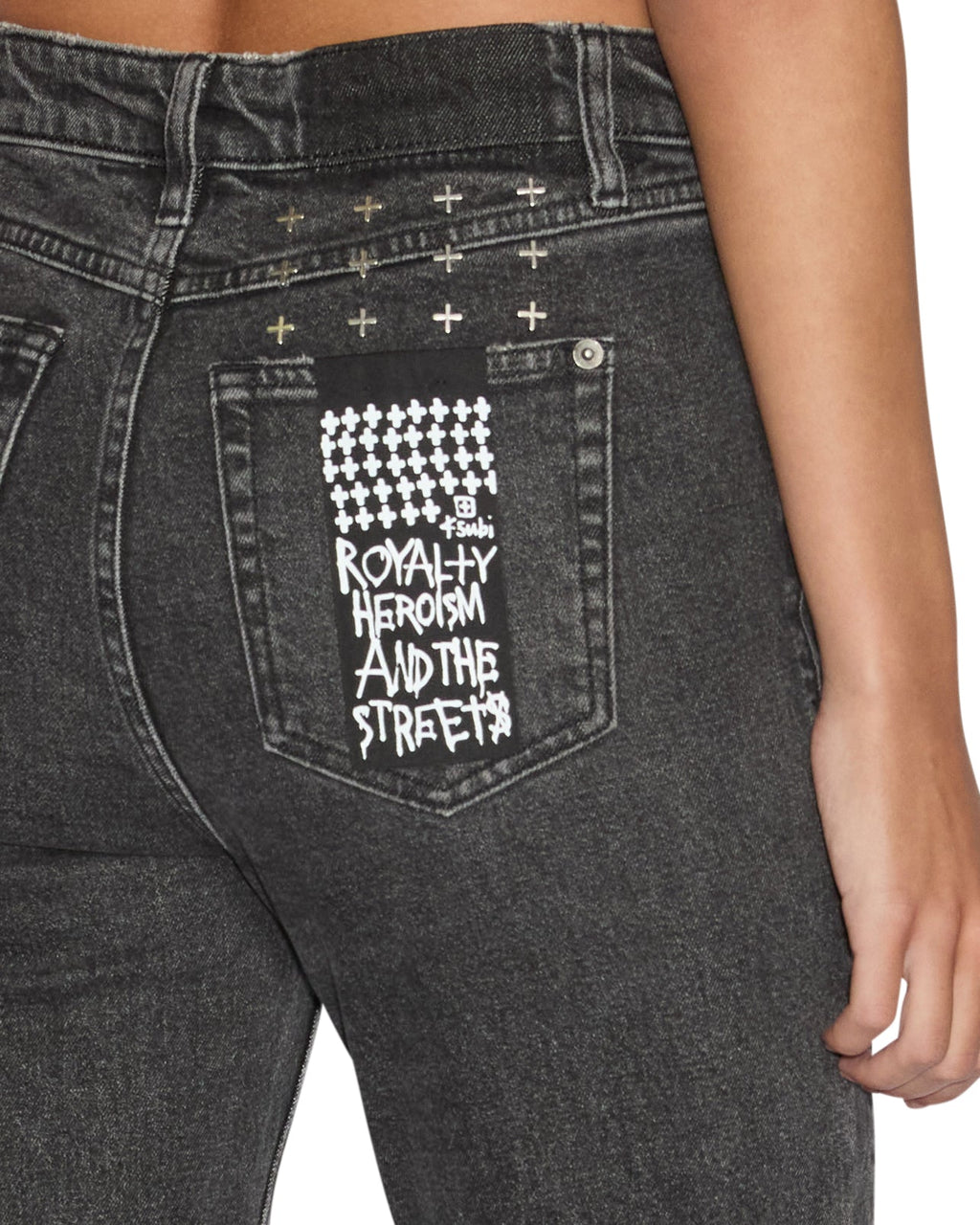 Womens Straight Up Lovestruck Slim Straight Denim Jeans - Black
