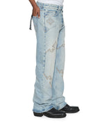 Mens Toro Krystal Blue Bootcut Denim Jeans - Denim