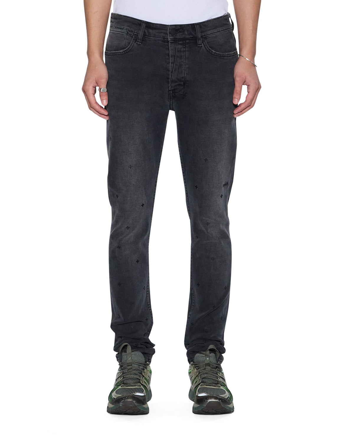 Mens Van Winkle 3rd Degree Black 99 Skinny Denim Jeans - Grey